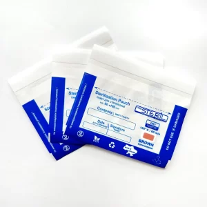 Sterilization pouches DRY/STEAM 60x100 mm white Kraft paper and transparent film 100 pcs [S6010T]